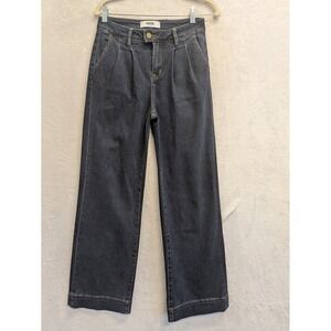 Mica Los Angeles Wide Leg Crop Jeans Women's Size 25 Dark Wash‎ Denim